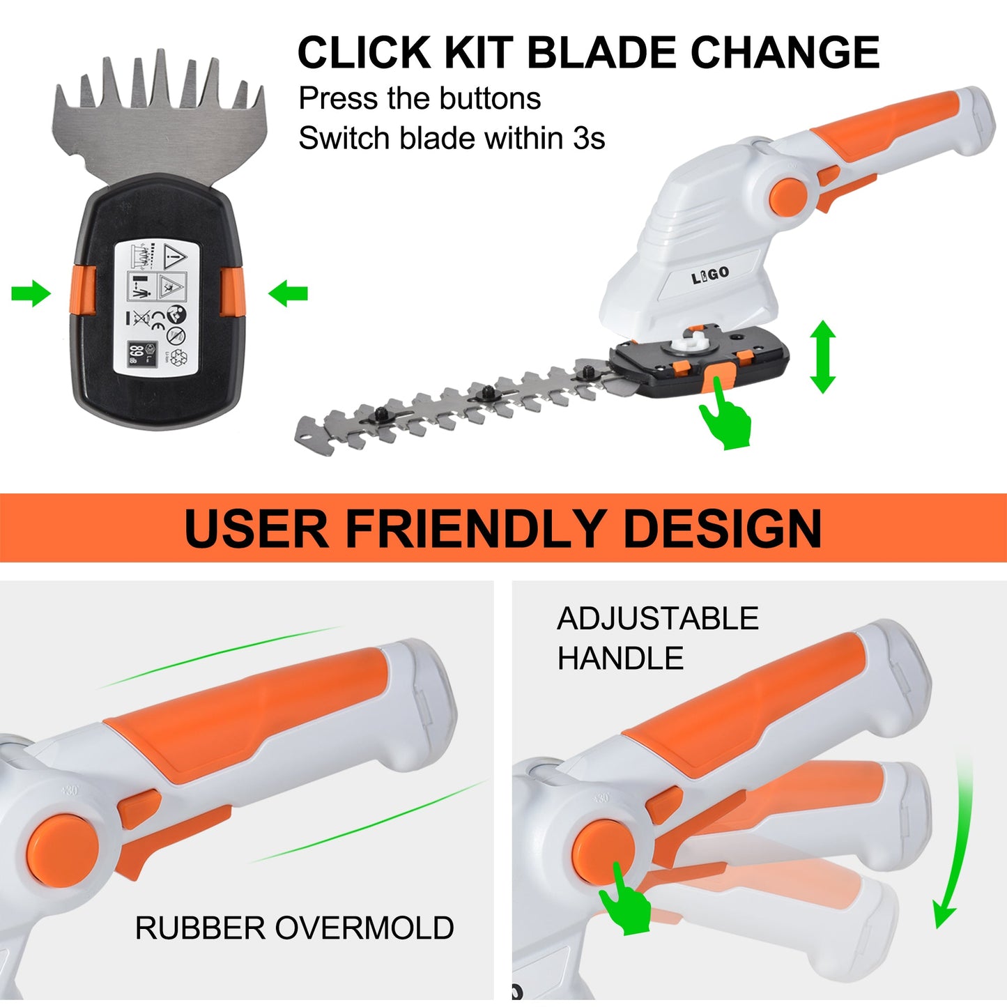 7.2VG Cordless Grass Shear - LIGO lite